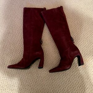 FREE PEOPLE DATE NIGHT TALL BOOT PORT ROYALE SUEDE 8.5